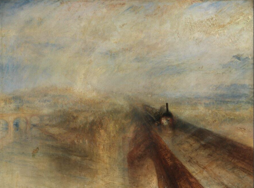 Primera parada: Dijon. El viaje inconcluso 2 Pintura de Turner que representa a un tren cruzando un puente